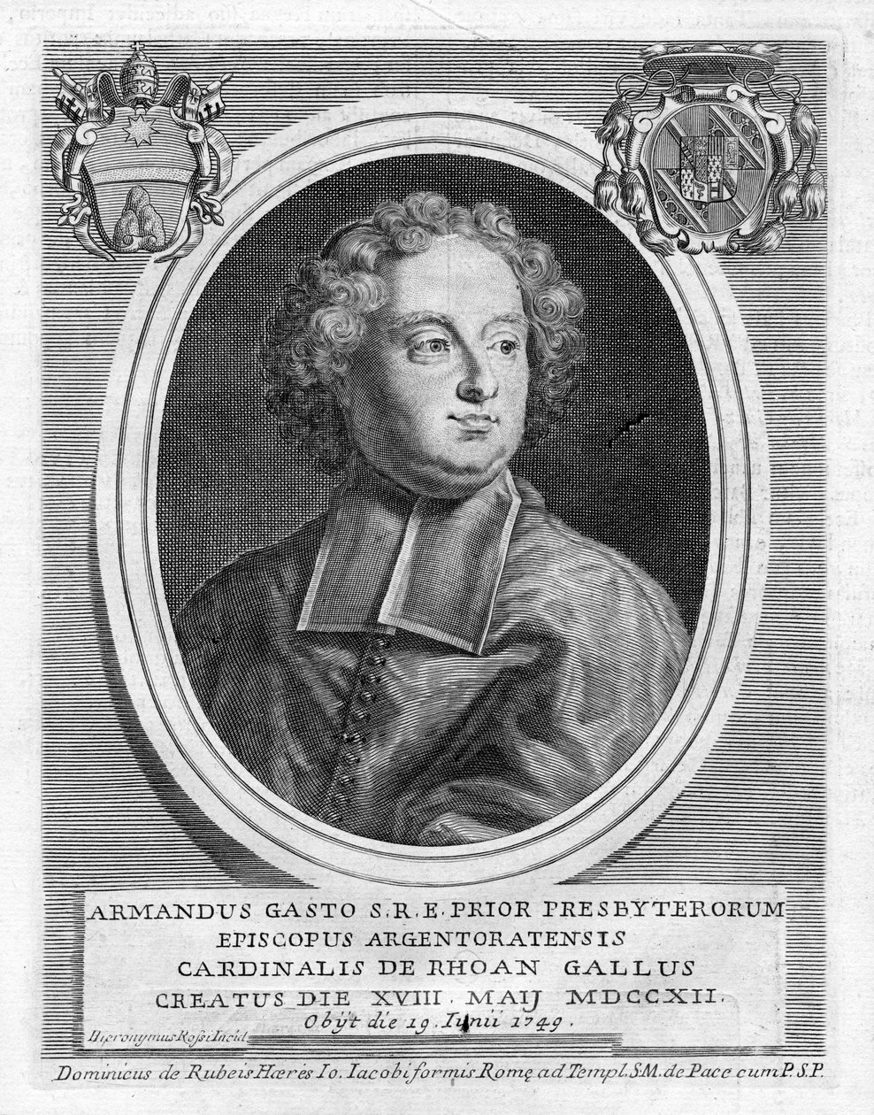 graveret portræt af Girolamo Rossi