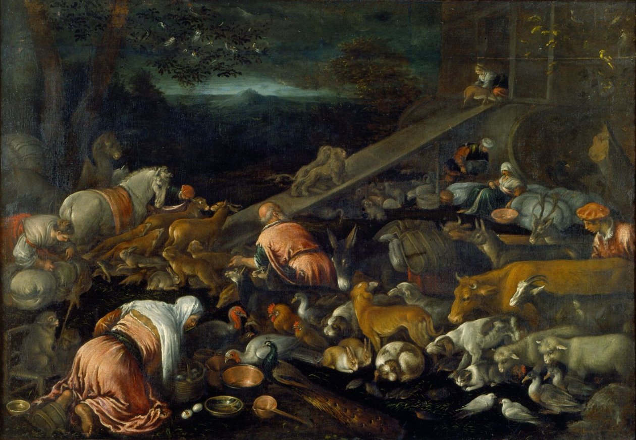 Dyrenes indtræden i Noas Ark af Girolamo da Ponte