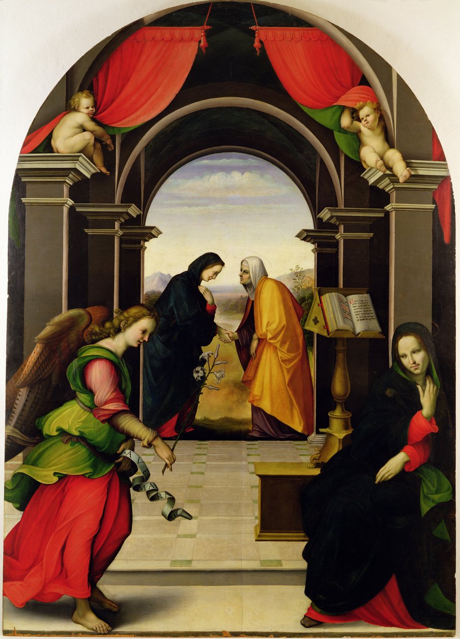 Bebudelsen og Visitationen, 1518 af Girolamo del Pacchia