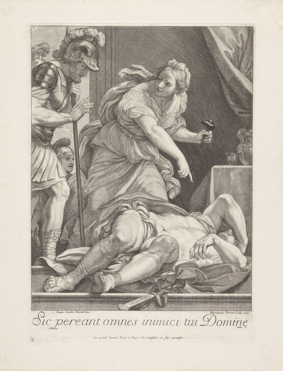 Jael viser Barak den dræbte Sisera af Girolamo Ferroni