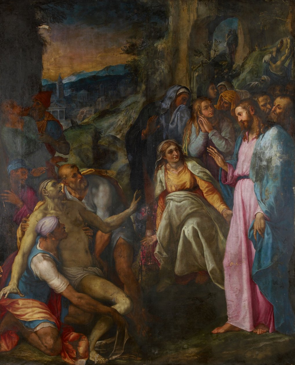 Lazarus opstandelse, 1592. af Girolamo Muziano