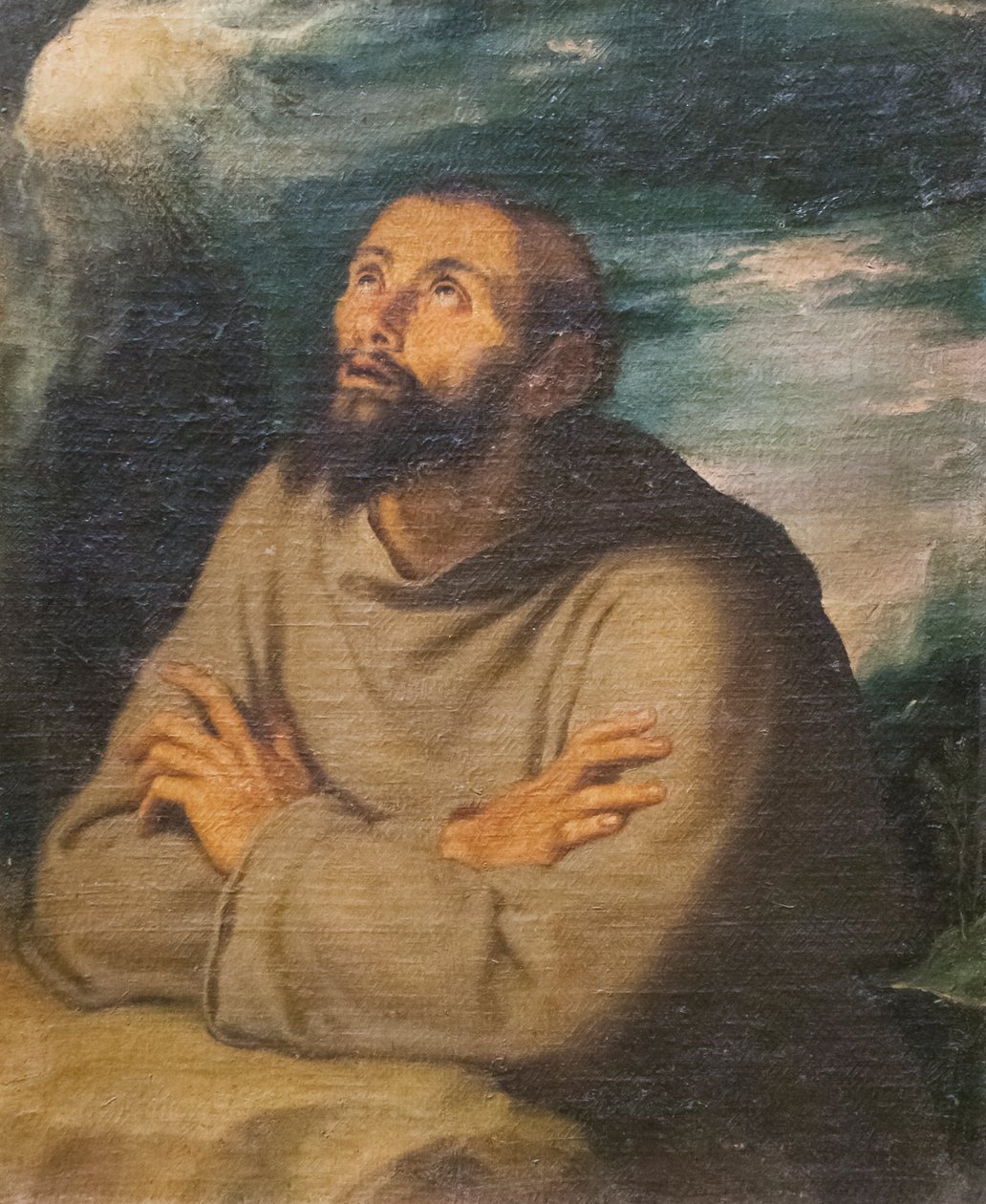 Sankt Frans af Assisi (olie på lærred) af Girolamo Muziano