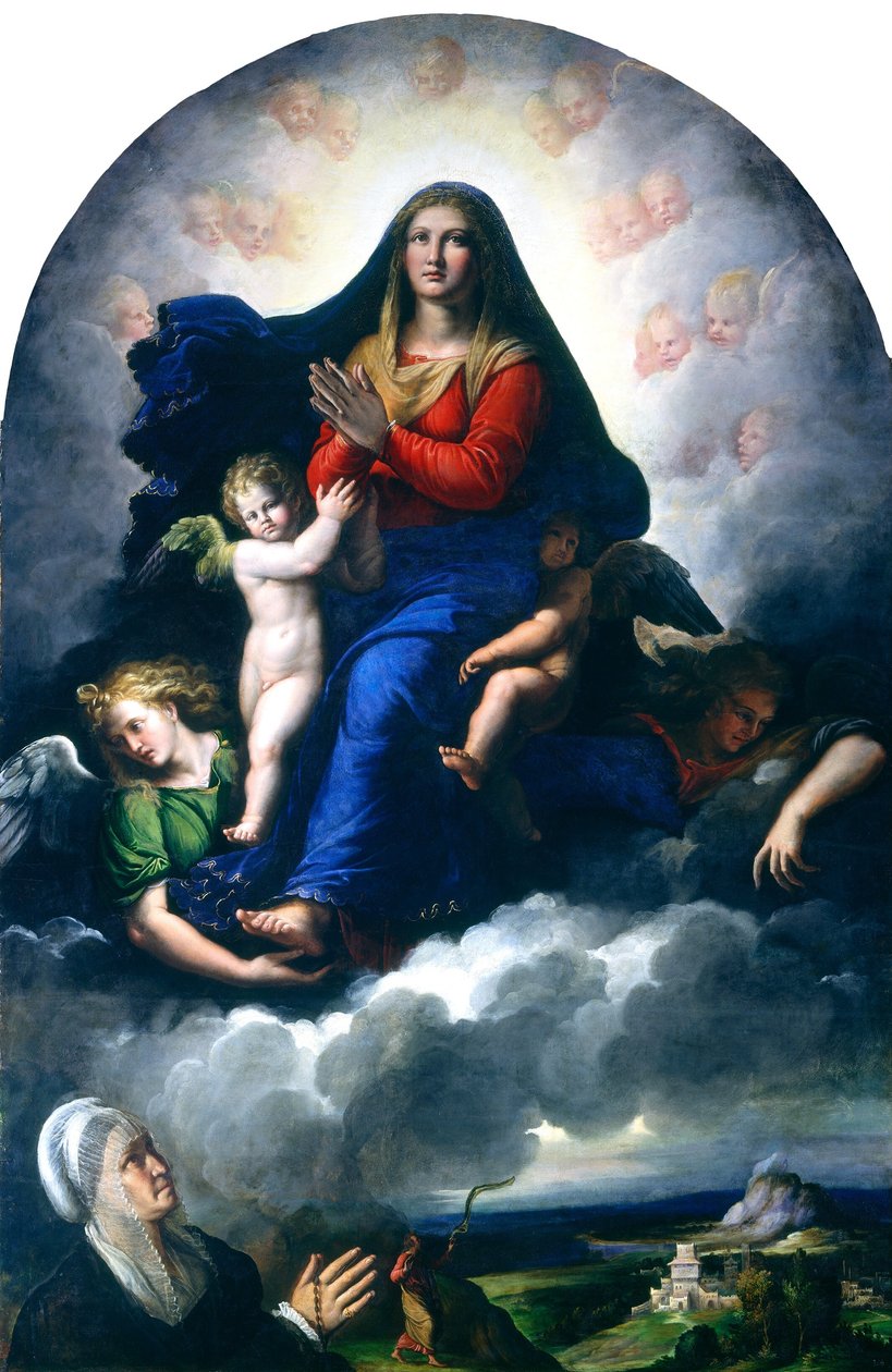 Jomfruens tilsynekomst af Girolamo da Carpi