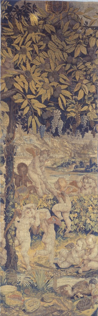 Tapet med Playing Putti af Giulio Romano