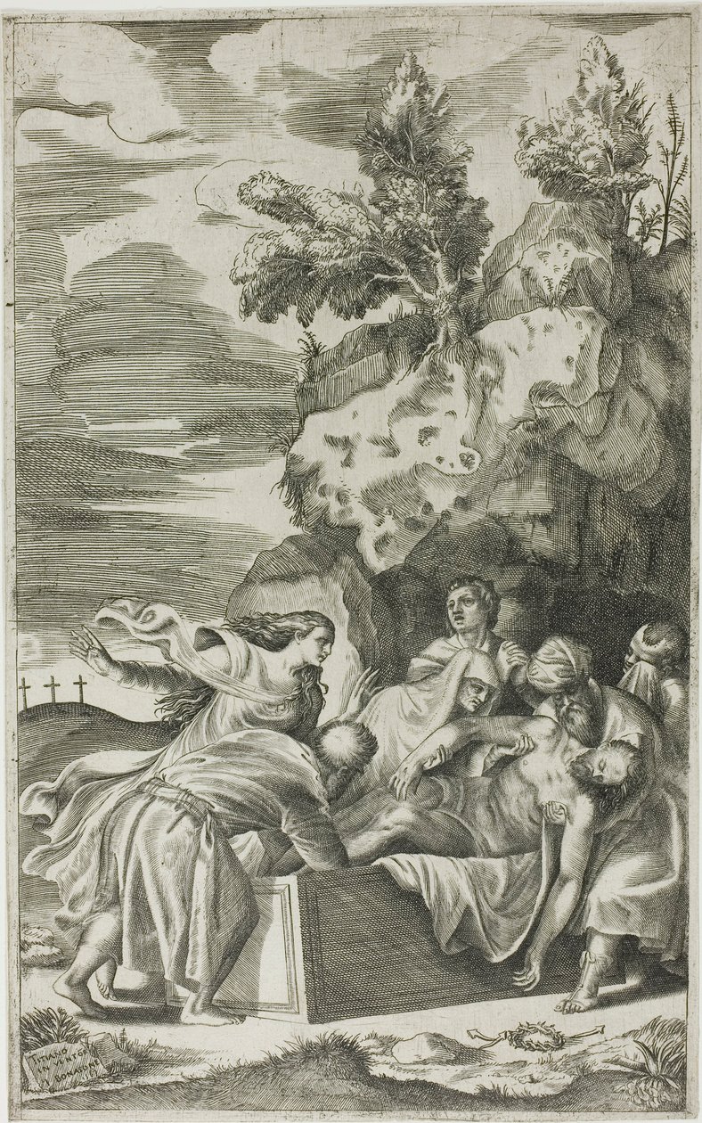 Begravelsen af Giulio Bonasone