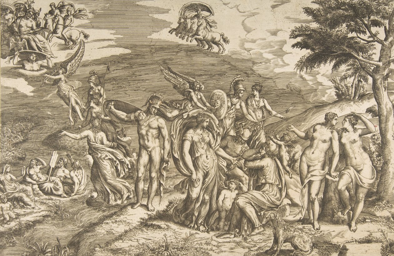 Paris-dommen, ca. 1550-60. af Giulio Bonasone