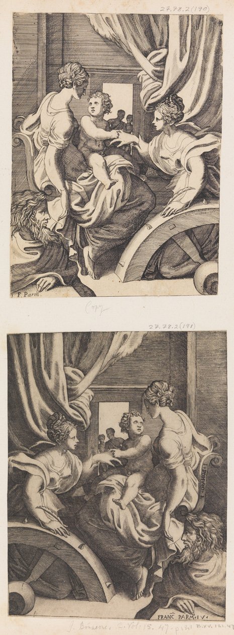 St. Catherines mystiske ægteskab. af Giulio Bonasone