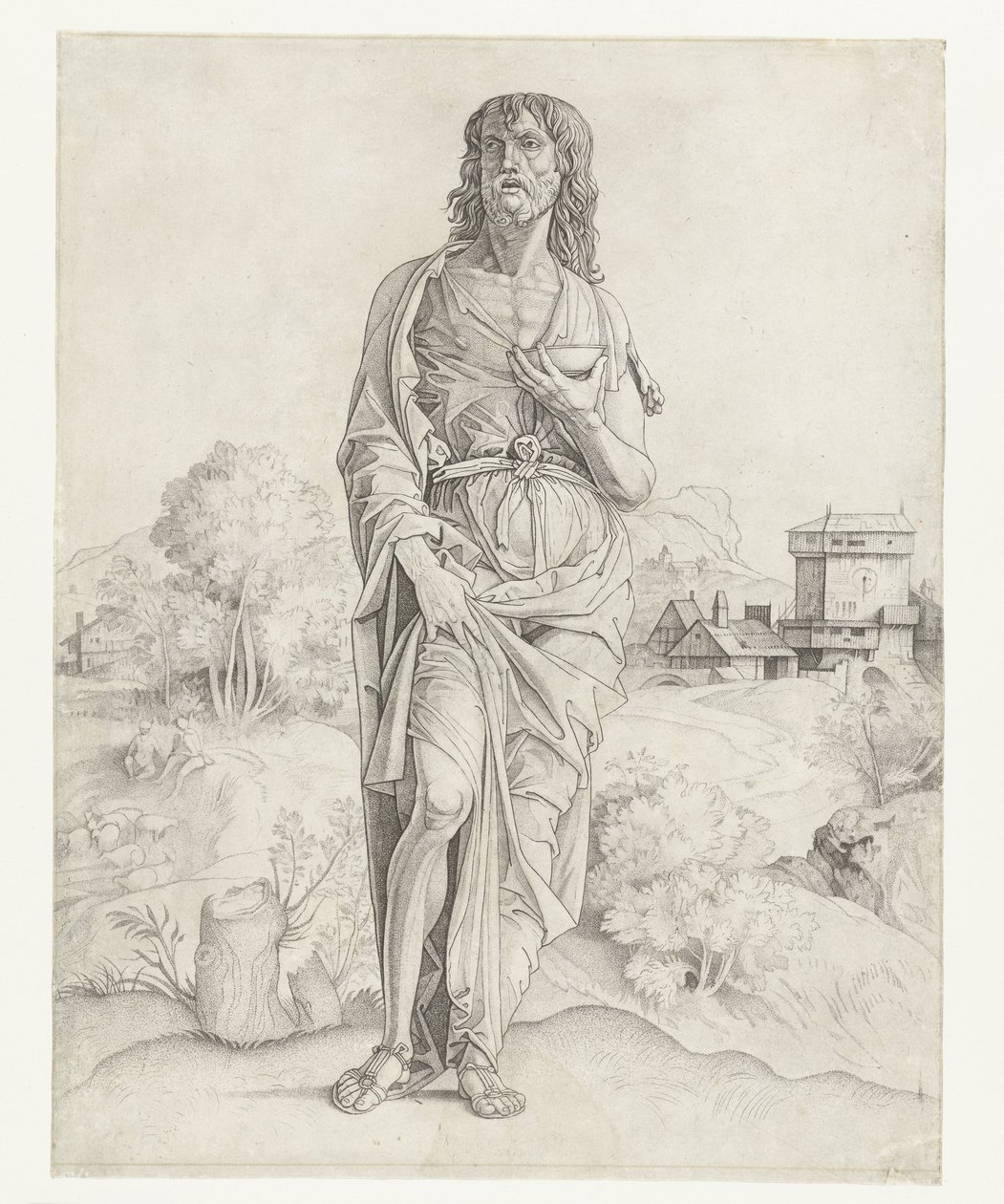Johannes Døberen af Giulio Campagnola