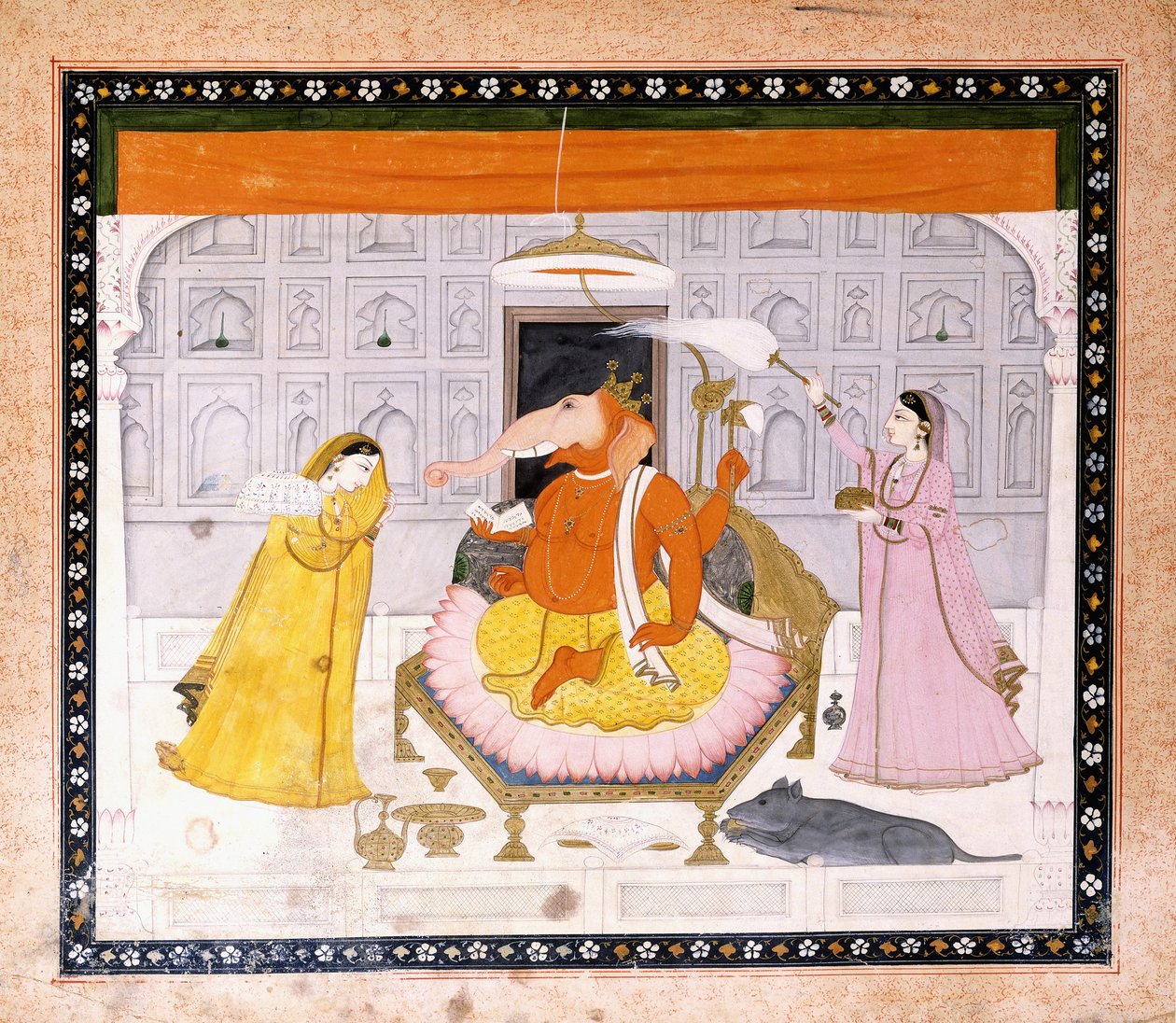 Tilbedelsen af Ganesh, ca. 1790 af Giulio Carlini