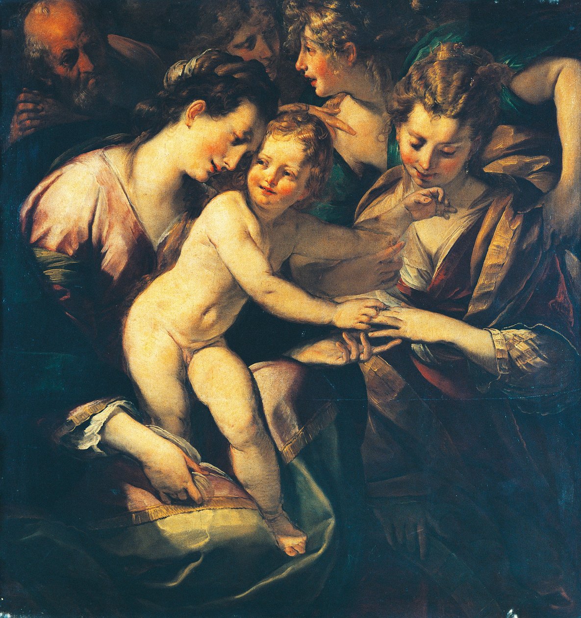 Pyhän Katariinan mystinen avioliitto af Giulio Cesare Procaccini