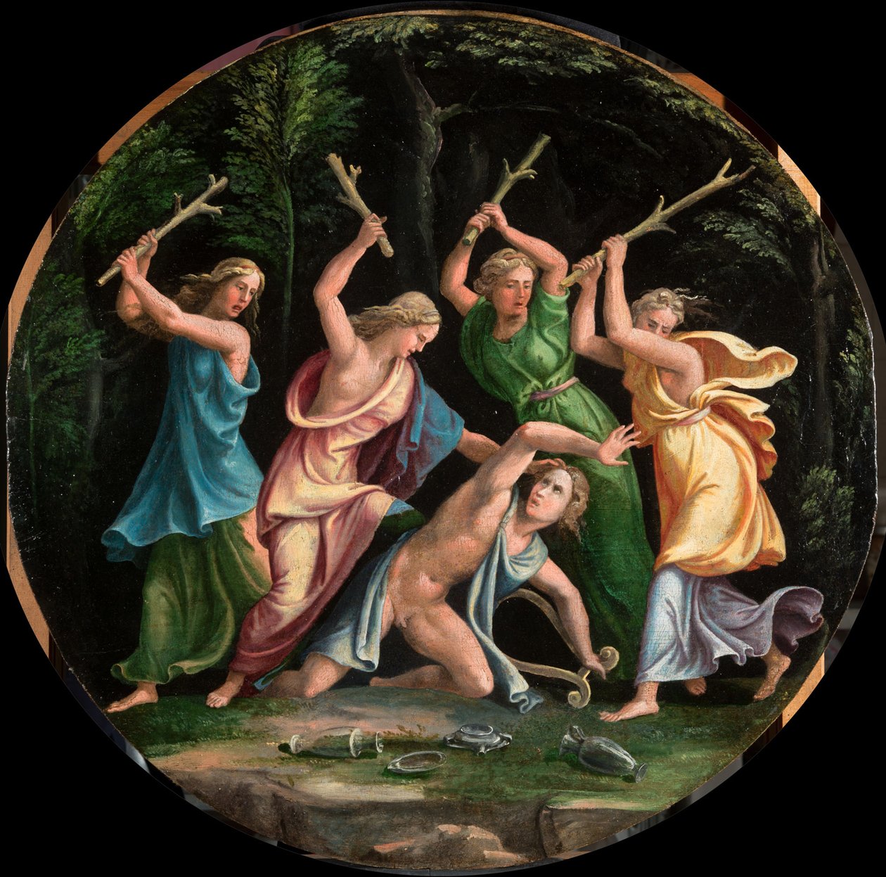 Orfeus død. af Giulio Romano