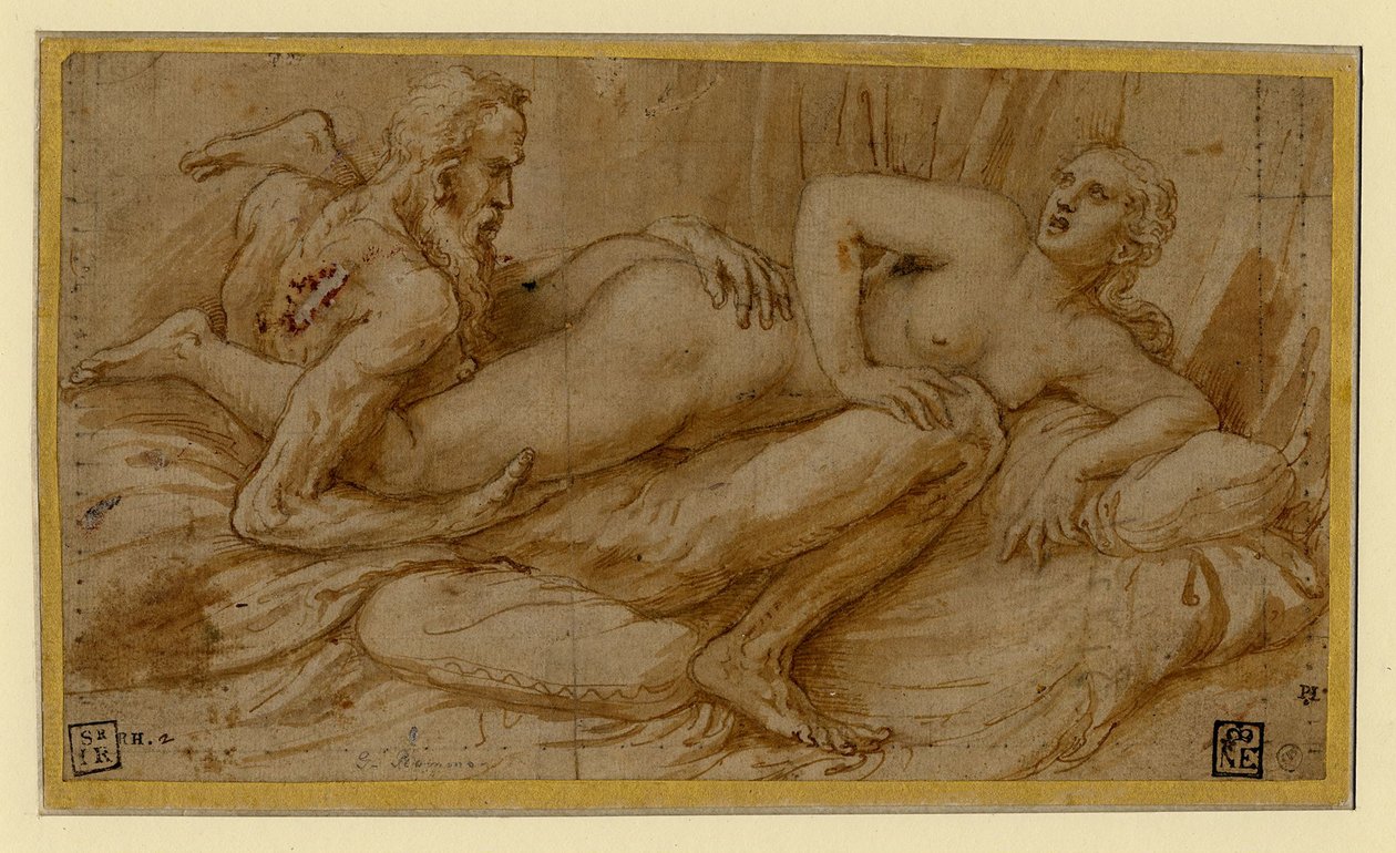 Erotisk scene, efter 1524 af Giulio Romano
