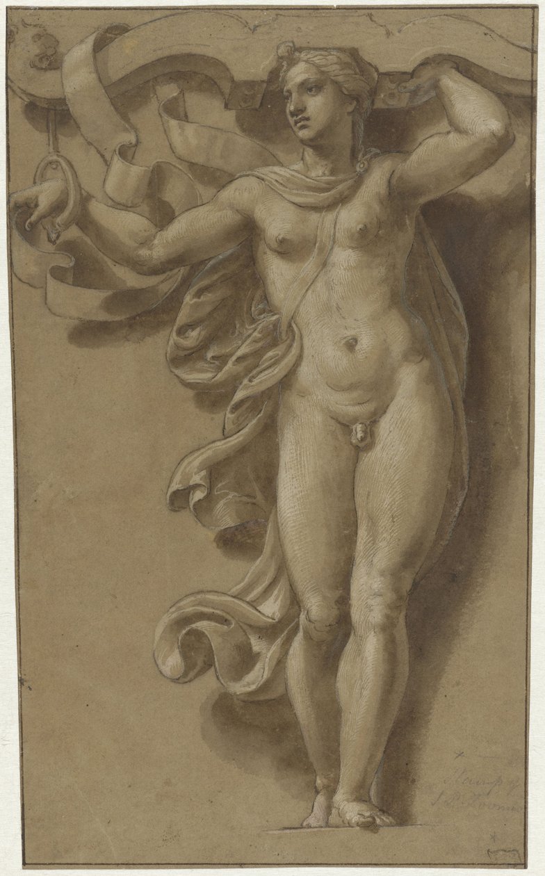 Hermafrodit som karyatid Hermafroditus som kariatid af Giulio Romano