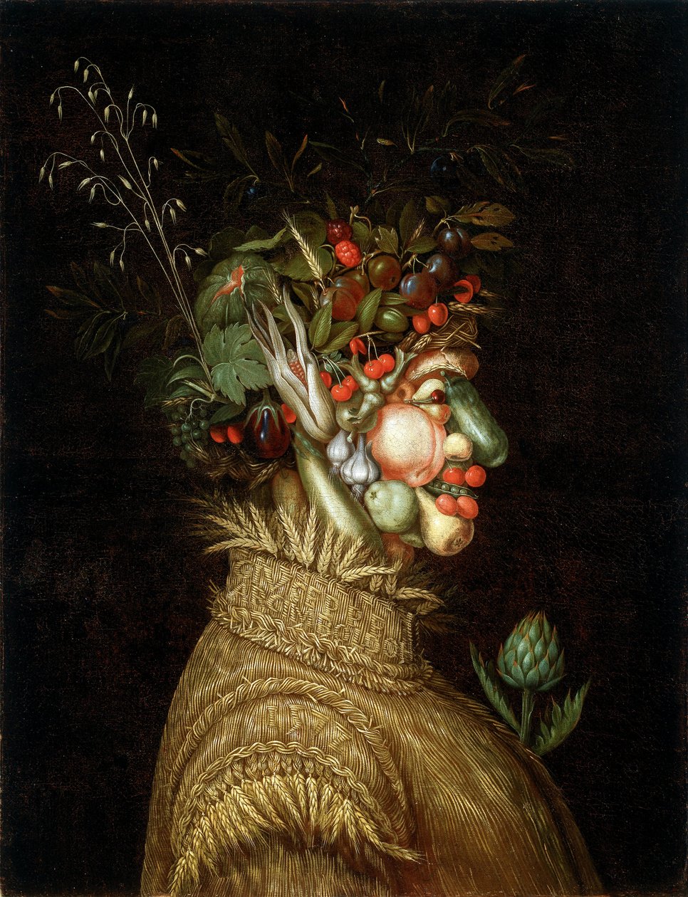 Allegorisk Portræt- sommer af Giuseppe Arcimboldo