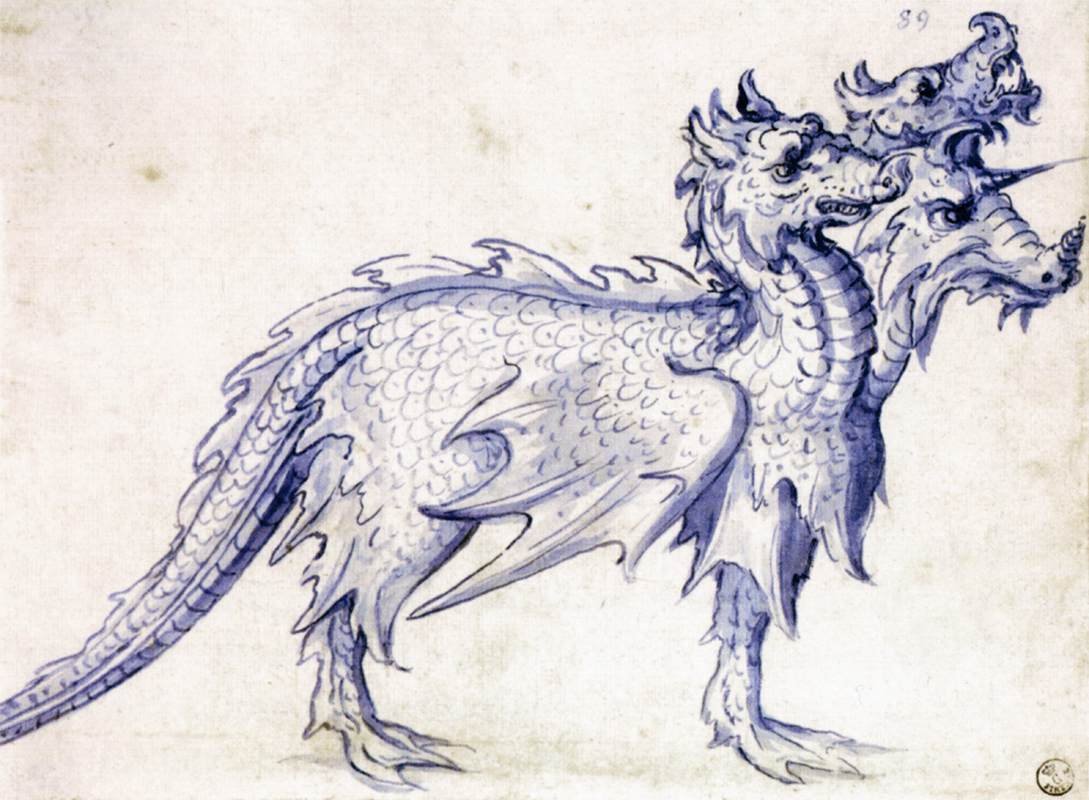Skitse til en Cerberus af Giuseppe Arcimboldo