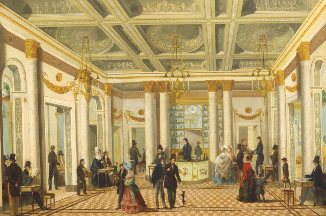 Caffè dei Servi, Milano af Giuseppe Bernardino Bison