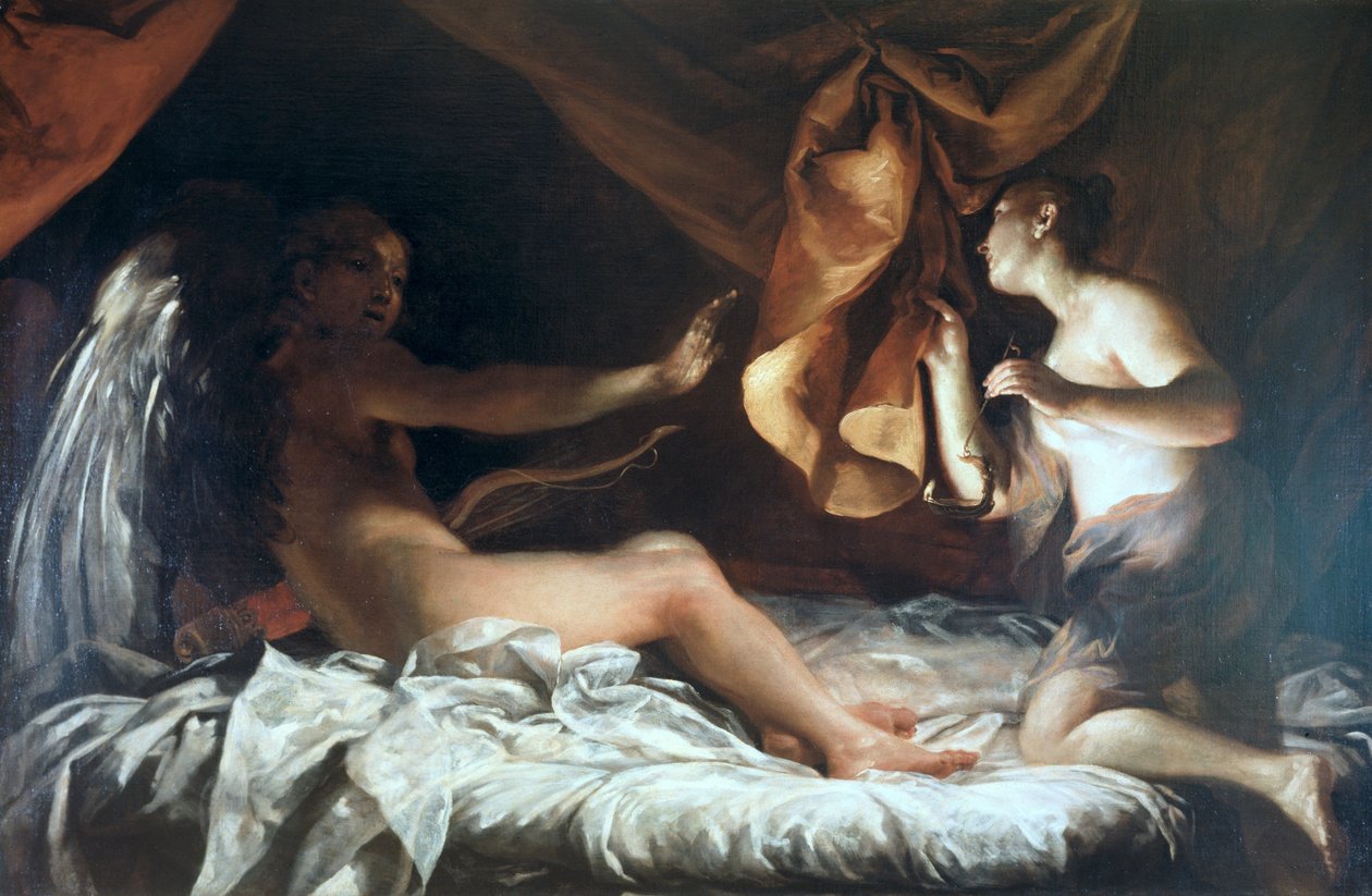 Psyche opdager Amor, 1707-09 af Giuseppe Maria Crespi