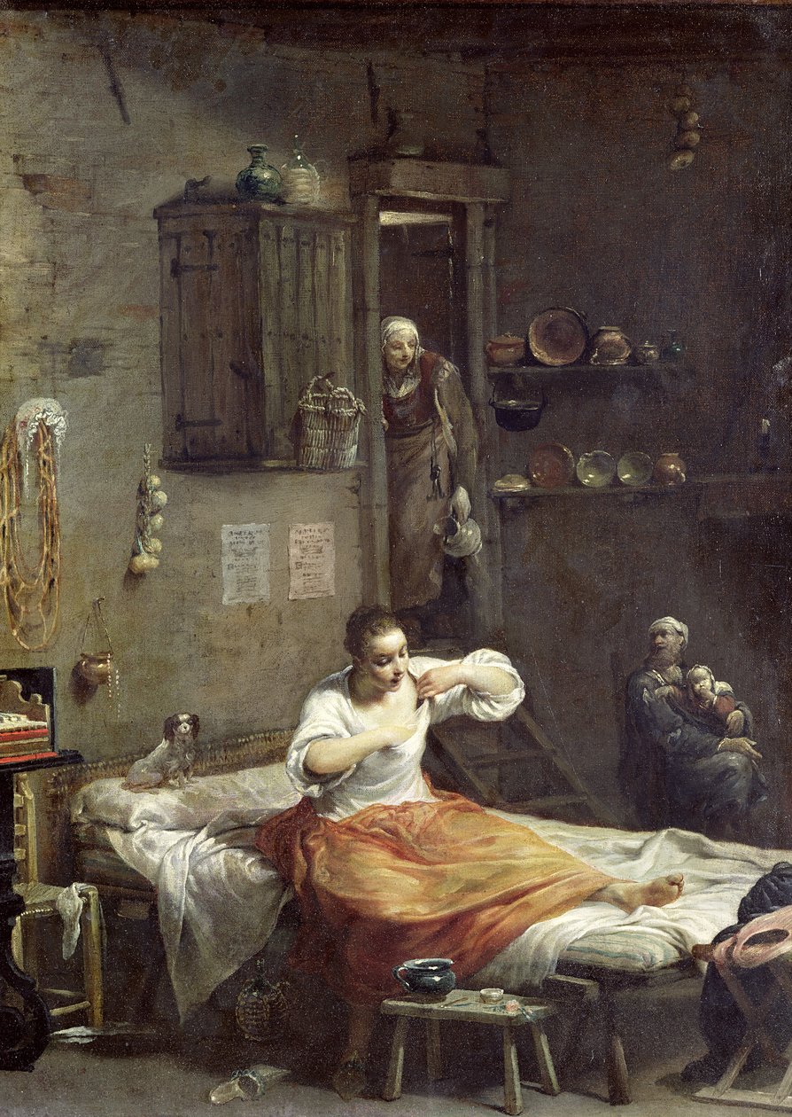 Kvinden med Loppen af Giuseppe Maria Crespi