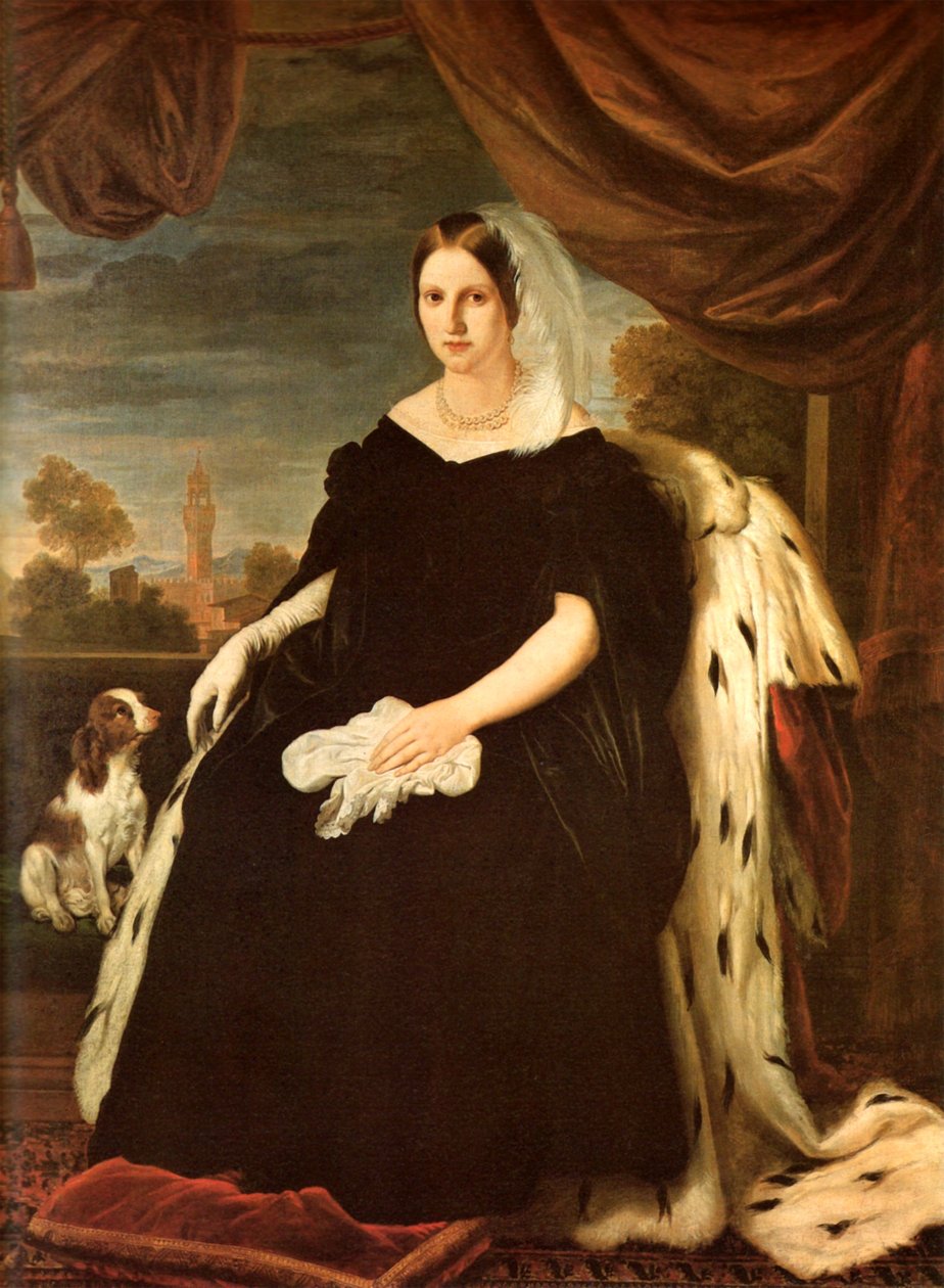 Portræt af Maria Antonietta af Toscana af Giuseppe Bezzuoli