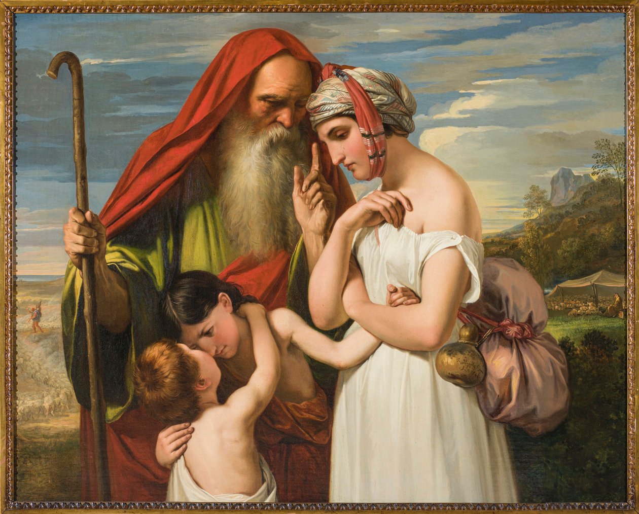 Uddrivelsen af Hagar, 1844. af Giuseppe Bezzuoli
