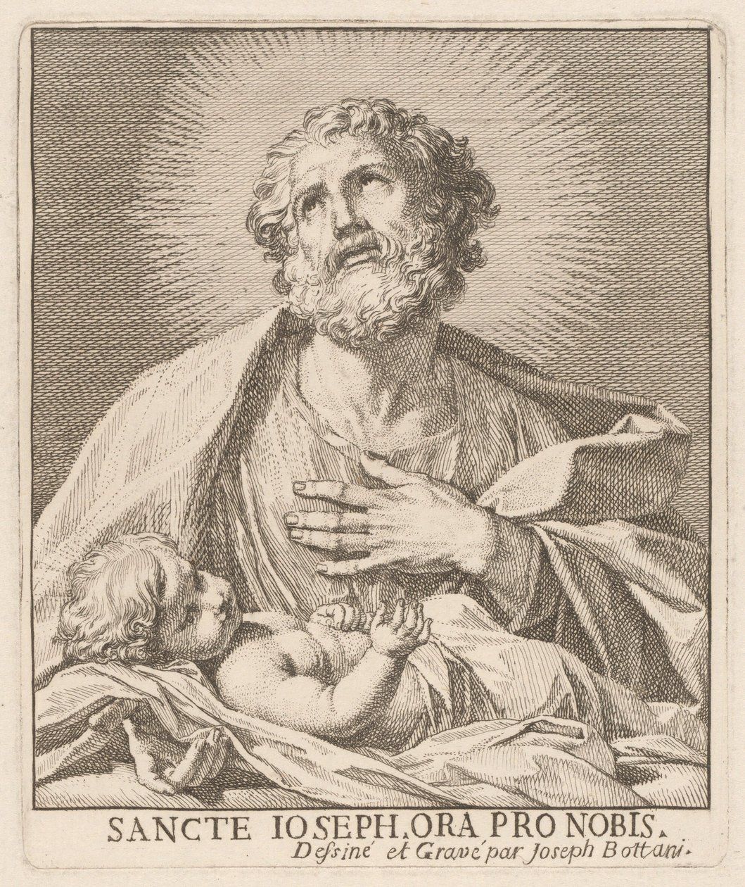 Sankt Josef og Jesusbarnet af Giuseppe Bottani