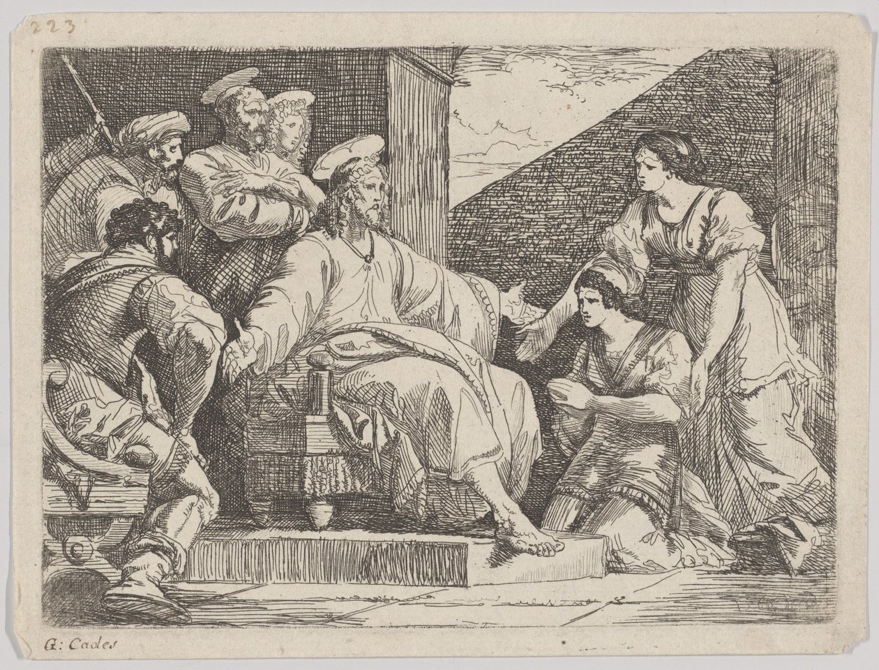 Kristus siddende prædiking, 1766. af Giuseppe Cades