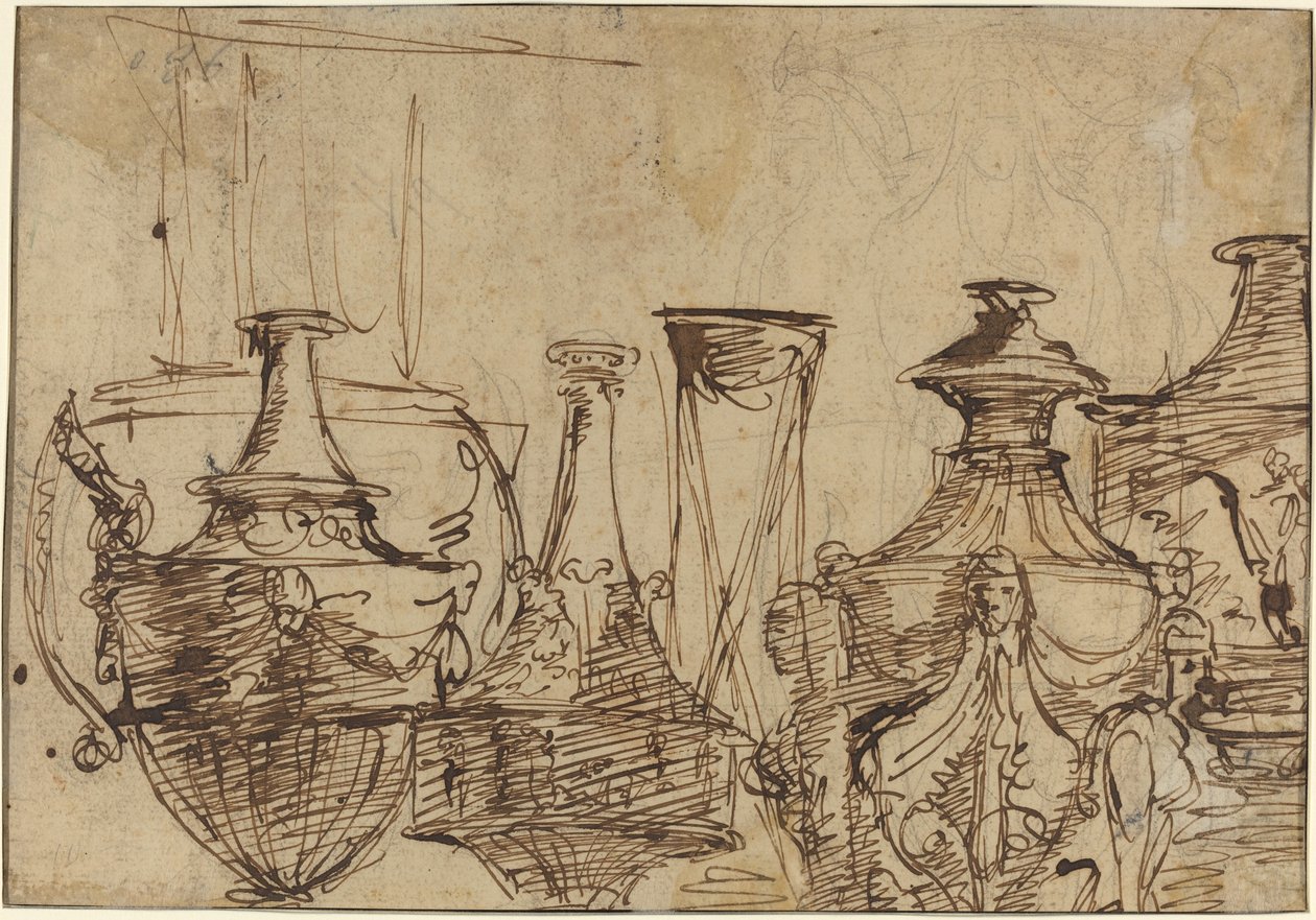 Design til vaser [verso] af Giuseppe Cades