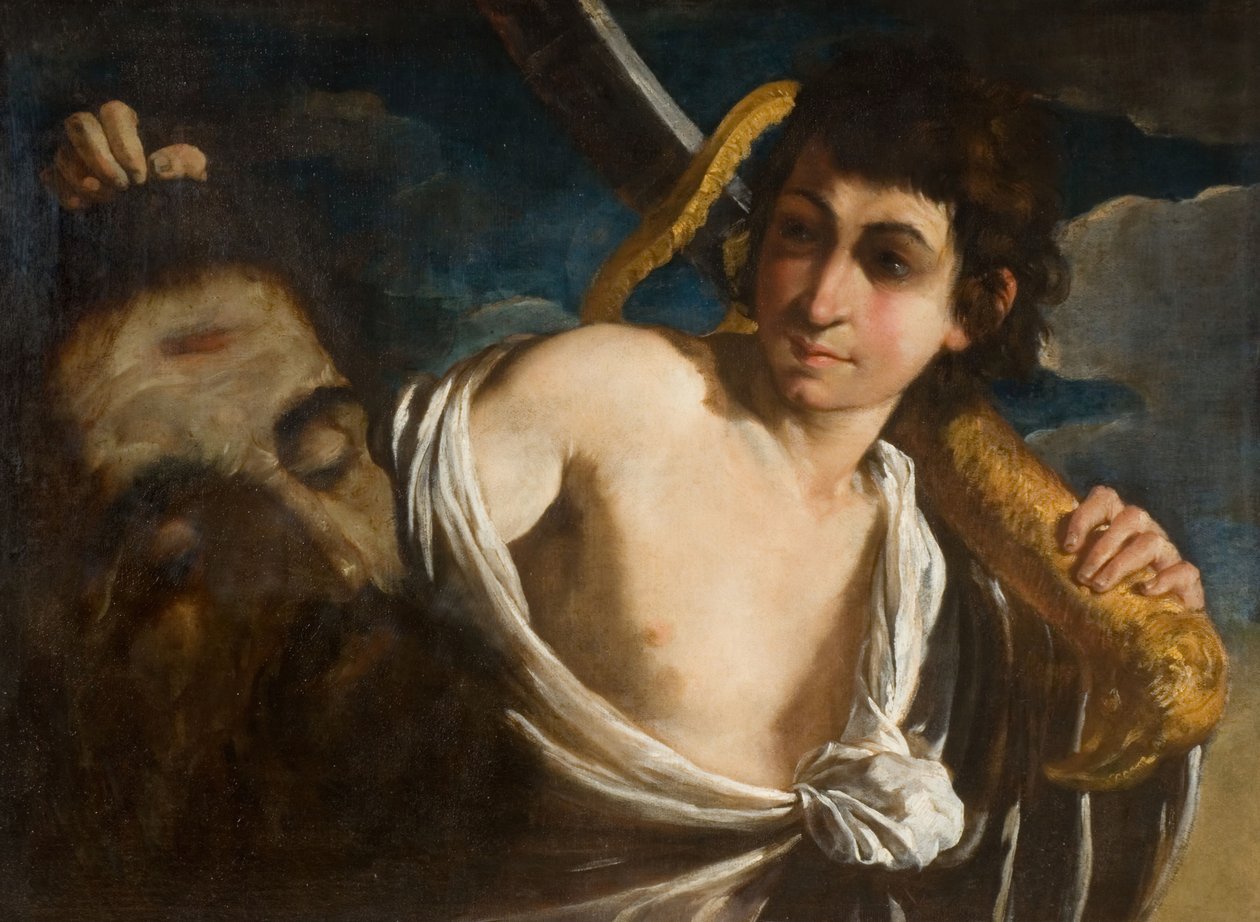 David med Goliats hoved, 1630-1660. af Giuseppe Caletti