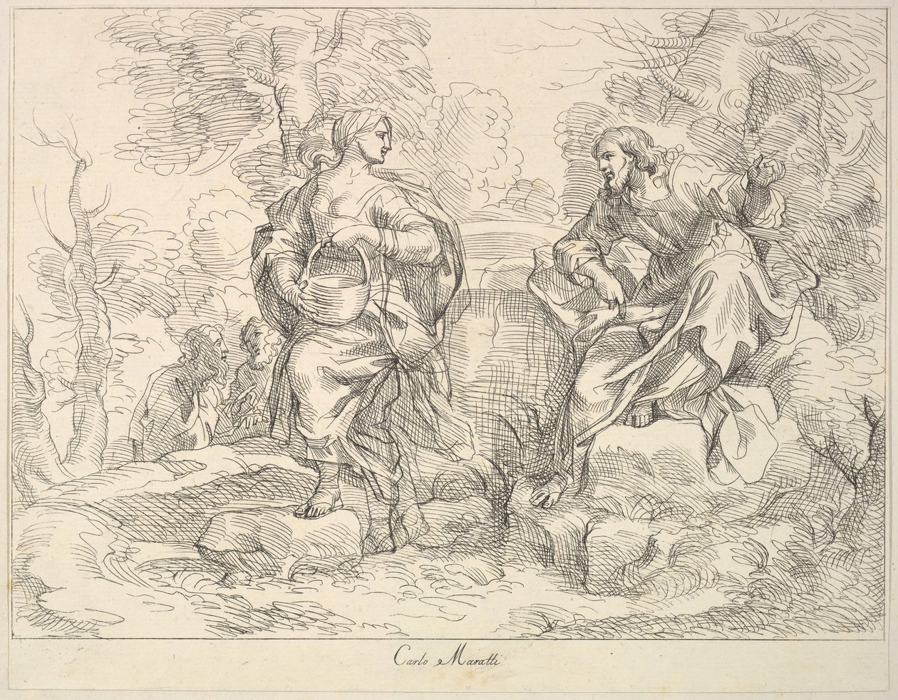 Kristus viser sig for Maria Magdalena, 1740-1802. af Giuseppe Canale