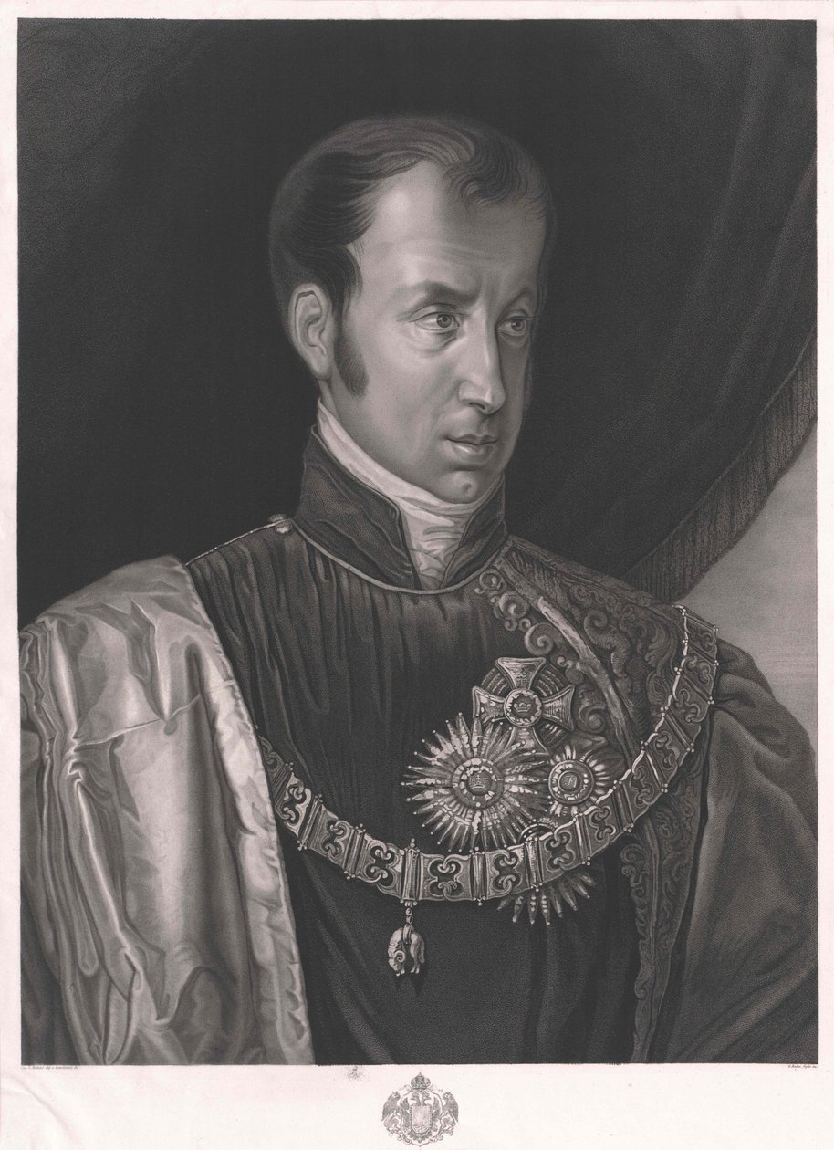 Kejser af Østrig Ferdinand I (print) af Giuseppe Molteni