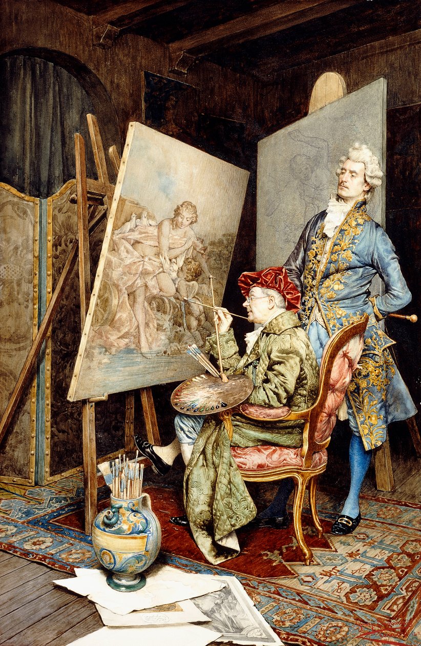 Malerens Atelier af Giuseppe Signorini