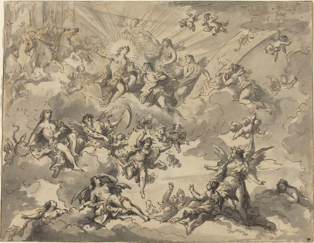 Apollon og muserne af Giuseppe Valeriani