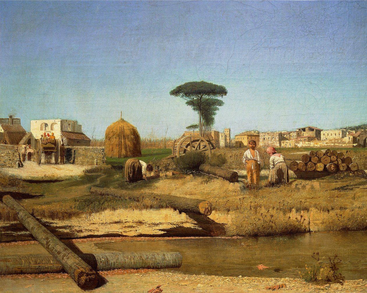 Bondegård nær Napoli af Giuseppe or Joseph de Nittis