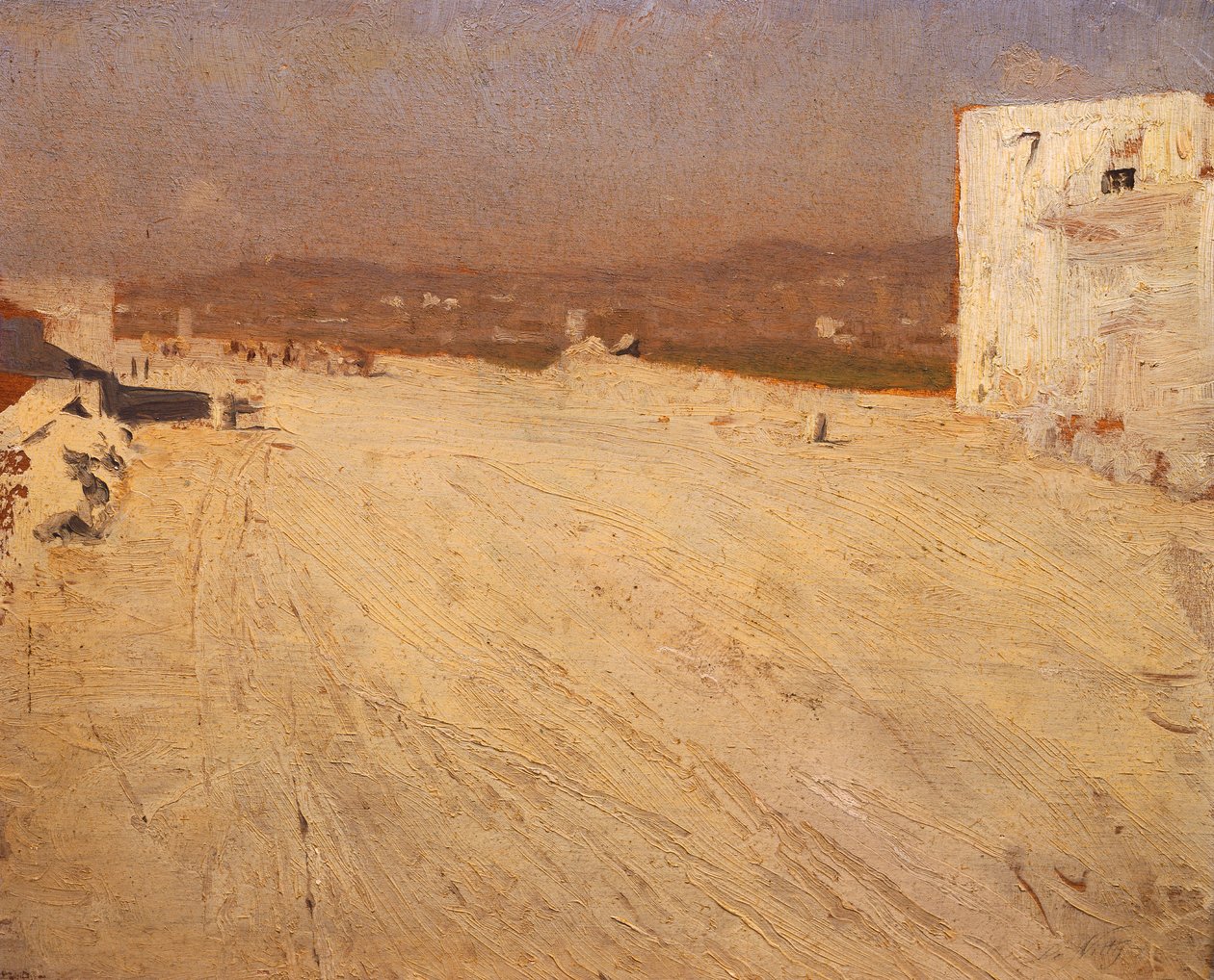 Landskab i solen af Giuseppe or Joseph de Nittis