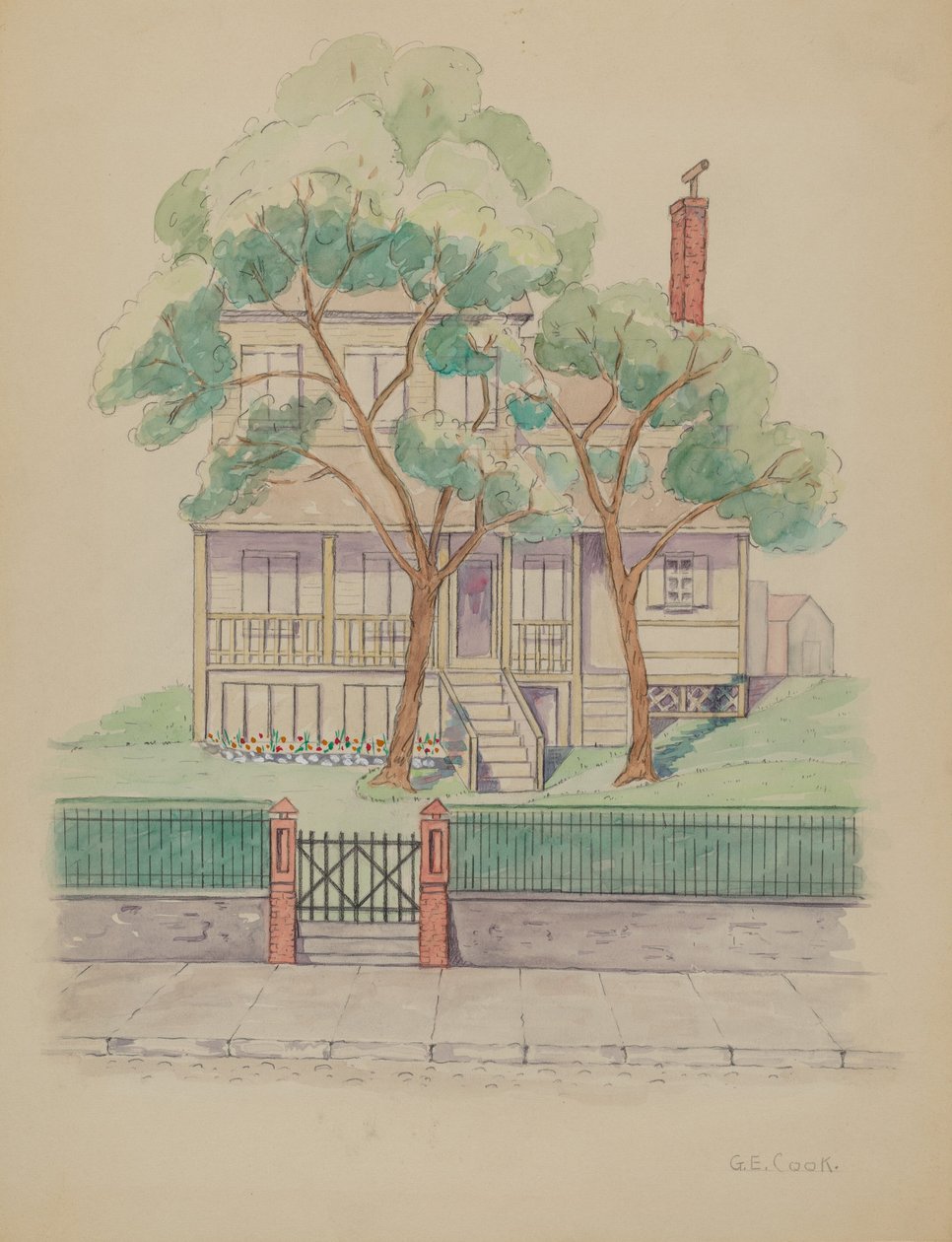 Stewart House, ca. 1936. af Gladys Cook
