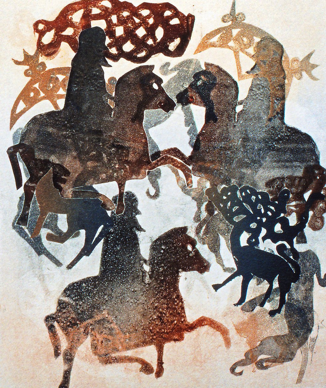 Meigle 11, 2000(monoprint) af Gloria Wallington