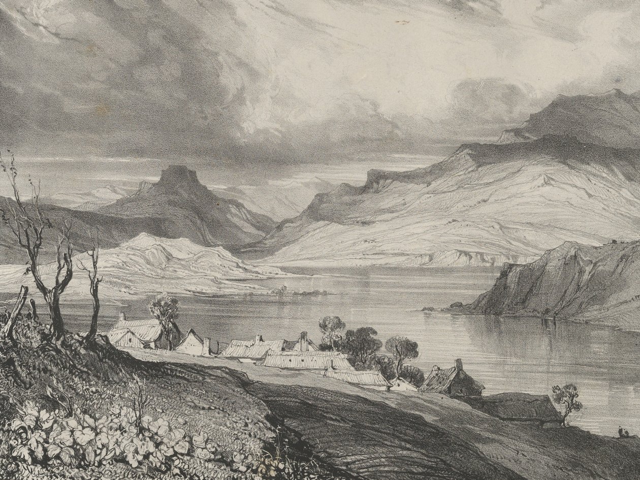 Lake Aidat, 1831. af Godefroy Engelmann