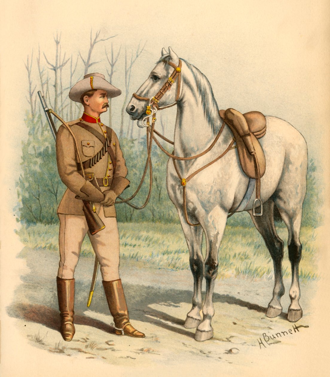 Victorianske monterede rifler, 1890. af Godfrey Douglas Giles