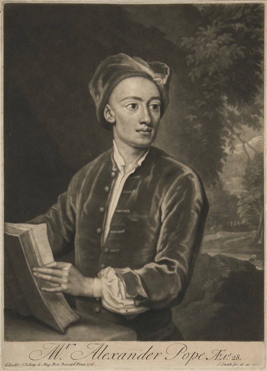 Alexander Pope, pub. 1716 af Godfrey Kneller