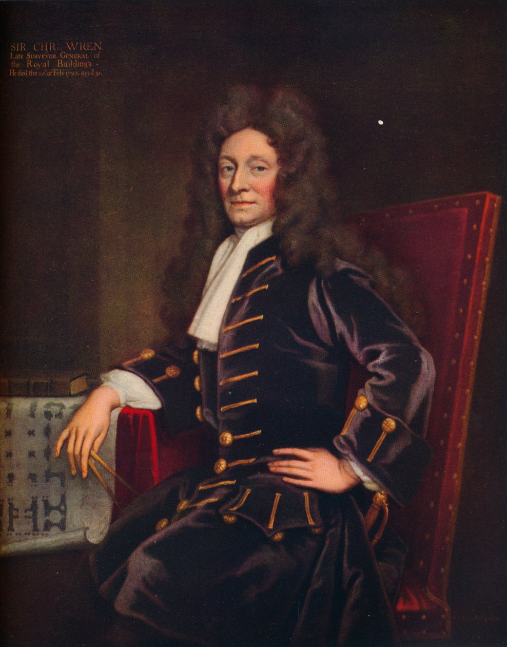 Sir Christopher Wren, 1711 af Godfrey Kneller