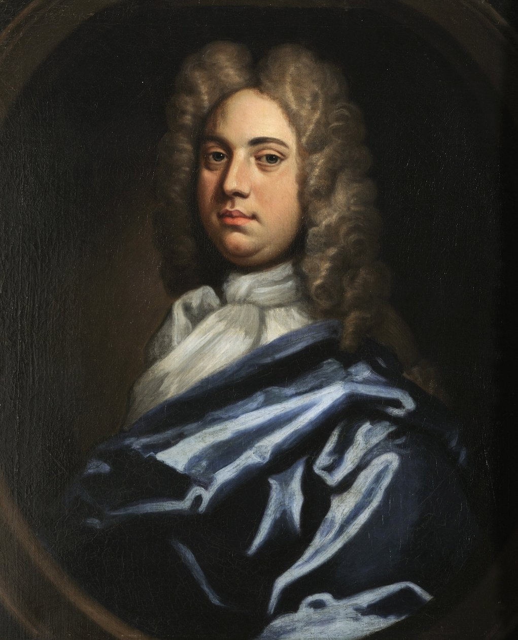 Portræt af en gentleman af Godfrey follower of Kneller