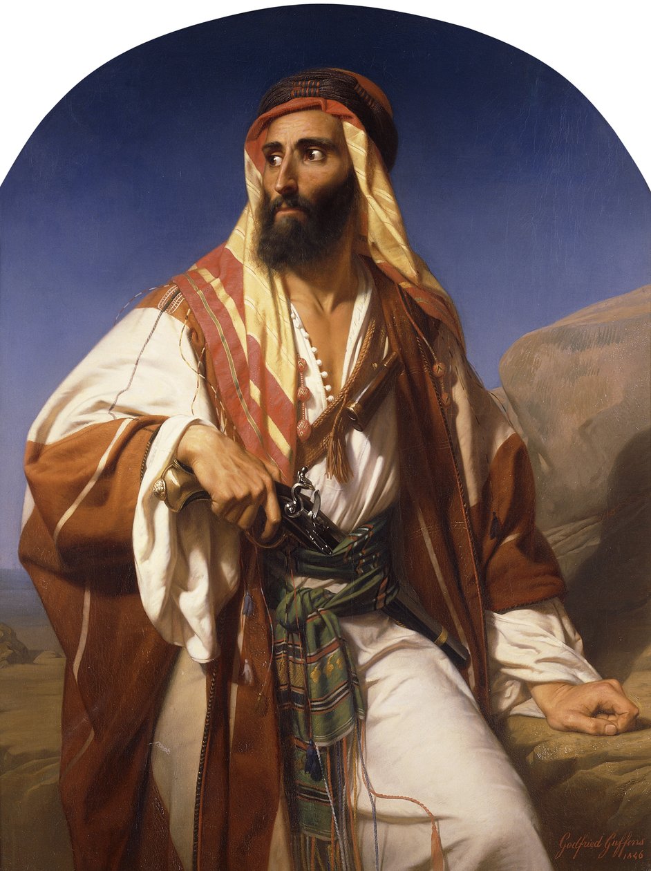 En beduinhøvding, 1846 af Godfried Guffens