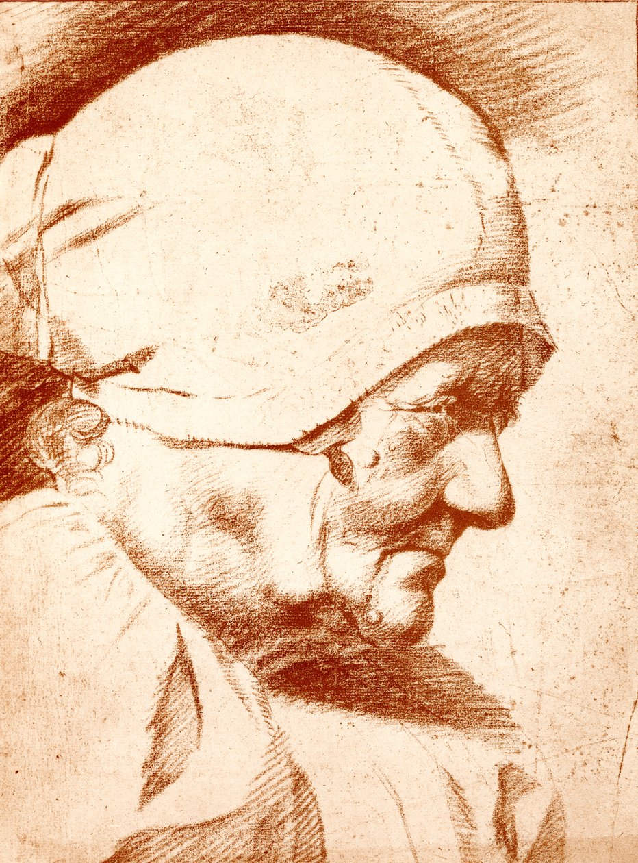 Hoved af en gammel kvinde af Godfried Schalcken