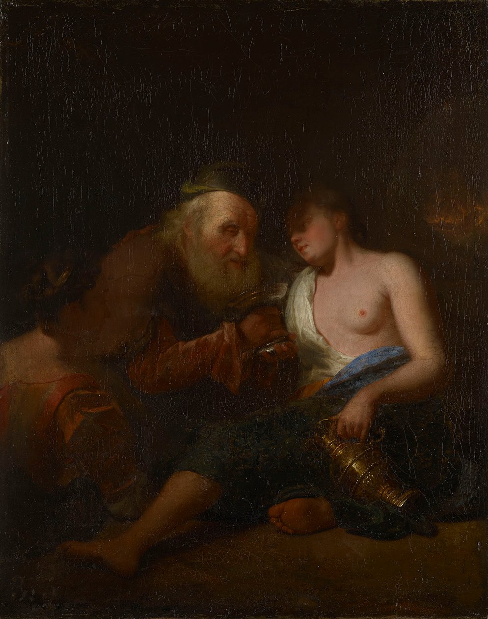 Lot og hans døtre af Godfried Schalcken