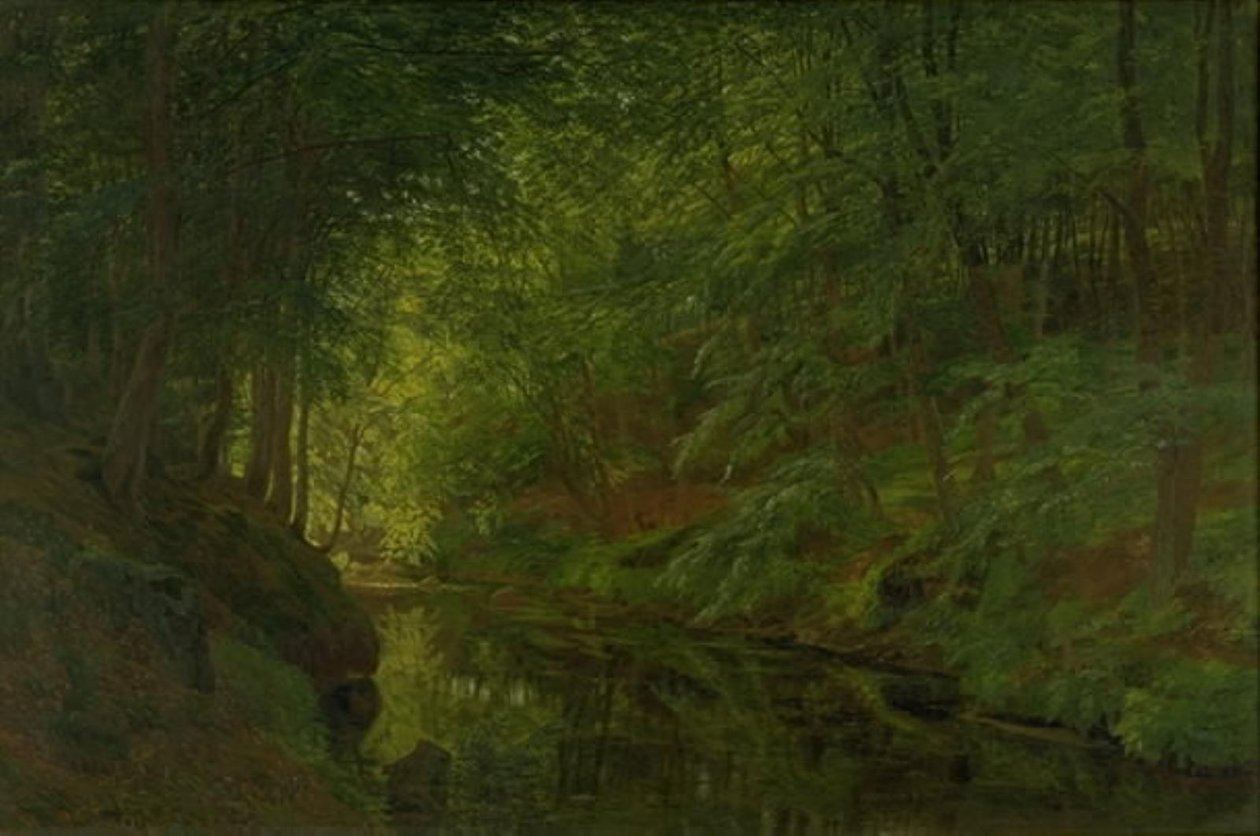 A Brook in Sæbygaard Wood, Vendsyssel, Jutland af Godtfred Rump