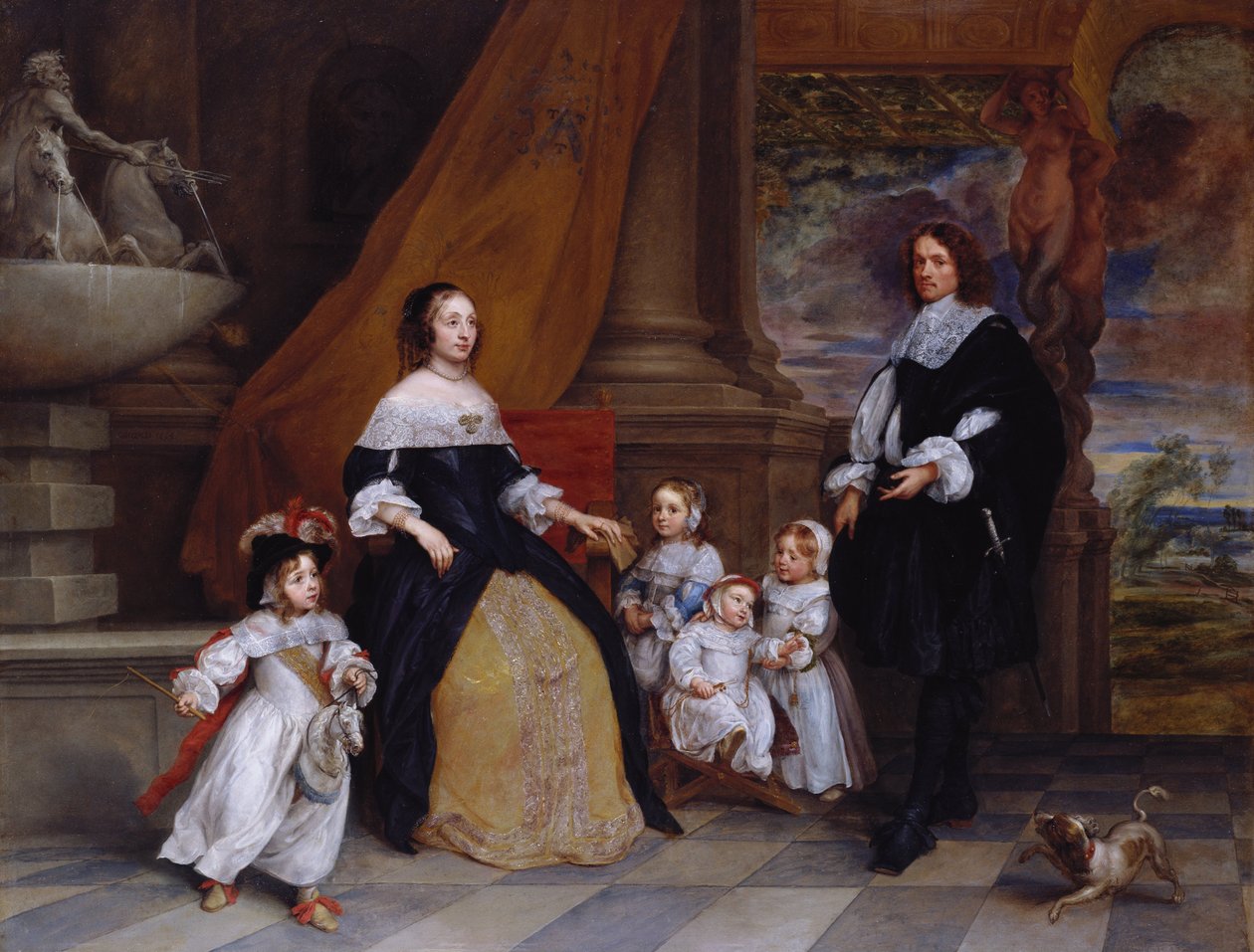 Familie af Jan-Baptista Anthoine af Gonzales Coques