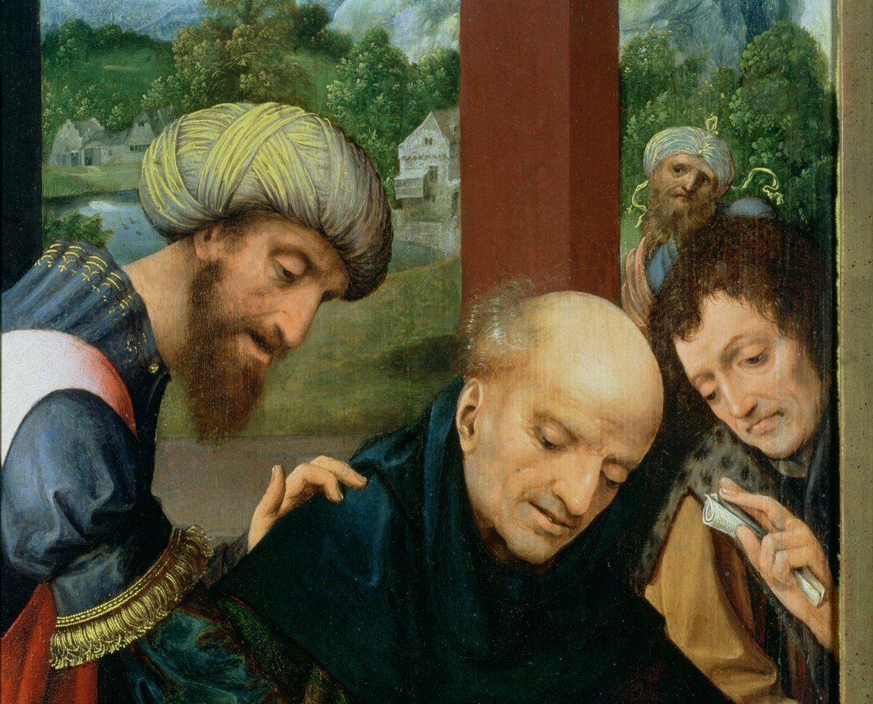 St. Catherine and the Philosophers (detalje om filosofferne), se 80755 af Goossen van der Weyden