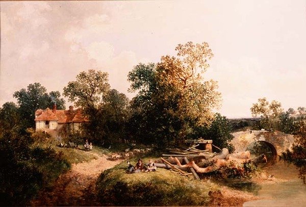 Børn ved en Strøm af Gordon Arthur Meadows