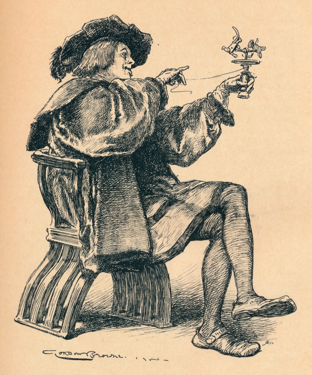 The Puppets, c1900 af Gordon Frederick Browne
