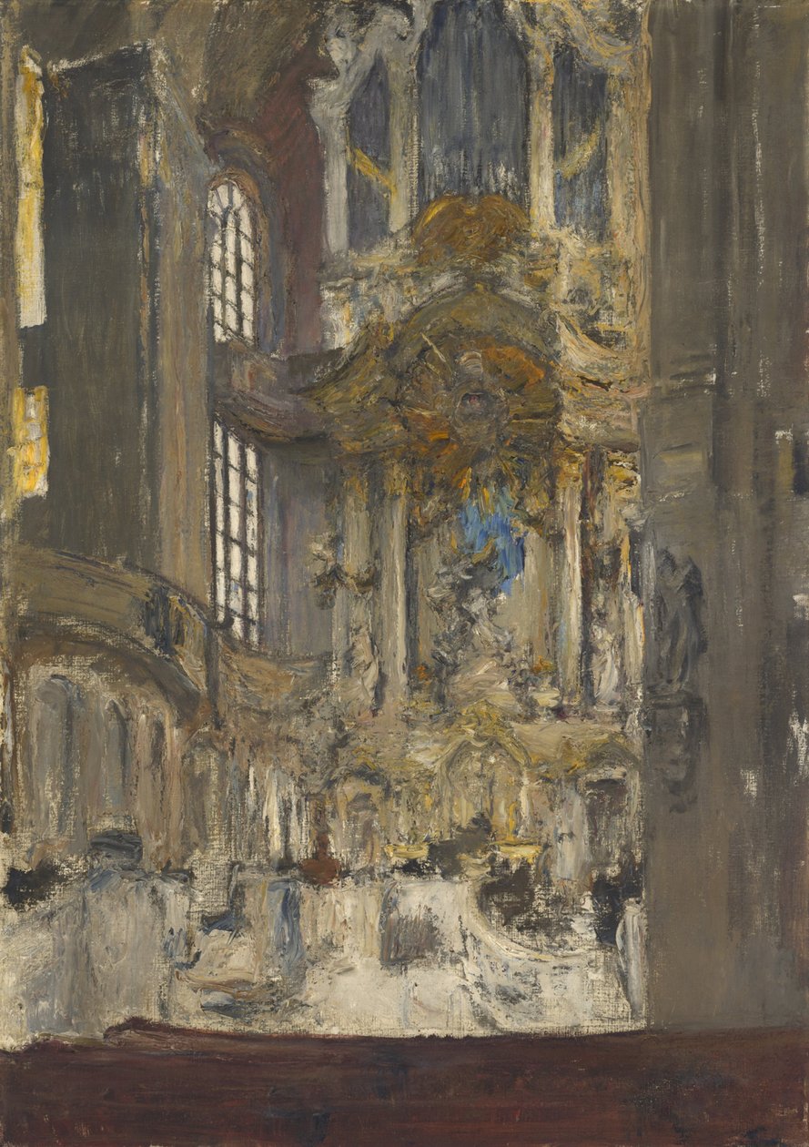 Interiør af Frauenkirche i Dresden af Gotthardt Kuehl